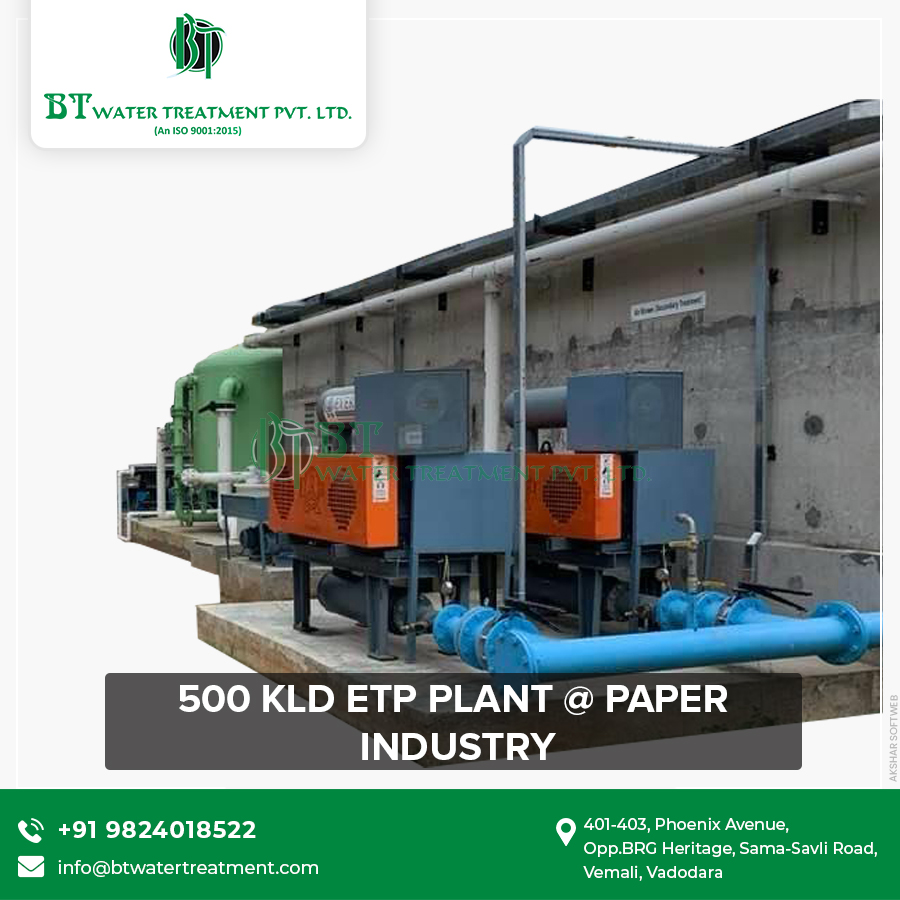 Welcome to BT Water Treatment Pvt. Ltd., the most reputable name in the field as an Effluent Treatment Plant Manufacturer.